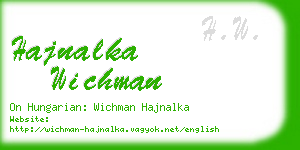 hajnalka wichman business card